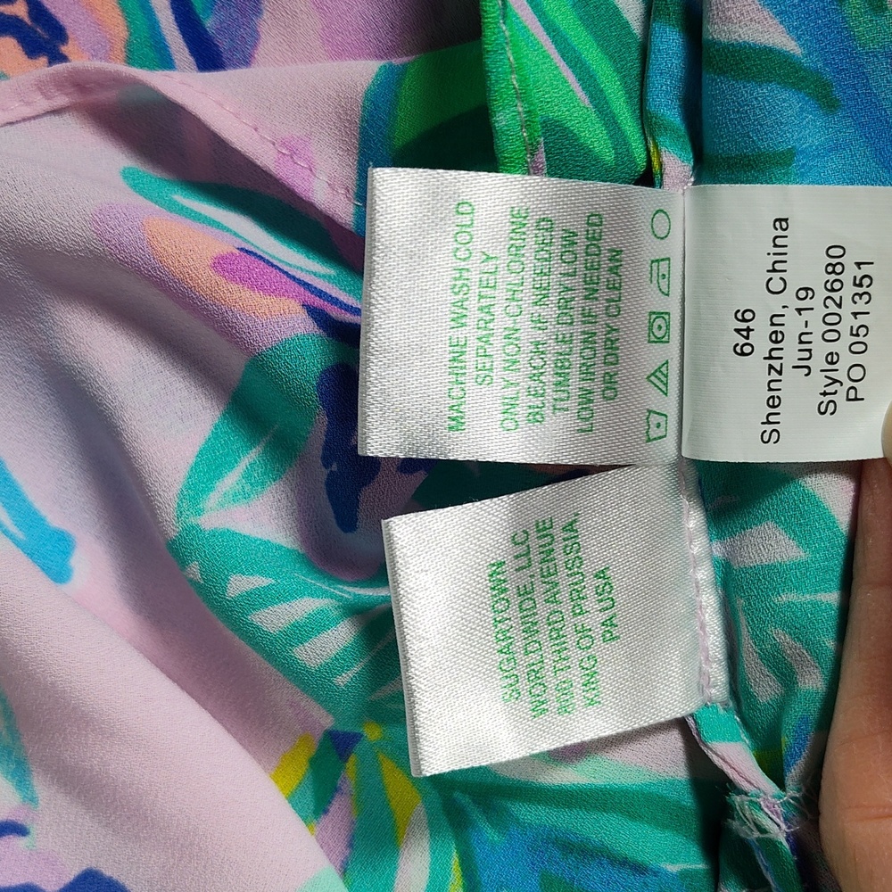 Lilly Pulitzer Luliana Maxi Dress Amethyst Tint Mermaid in the Shade XS - Picture 13 of 13